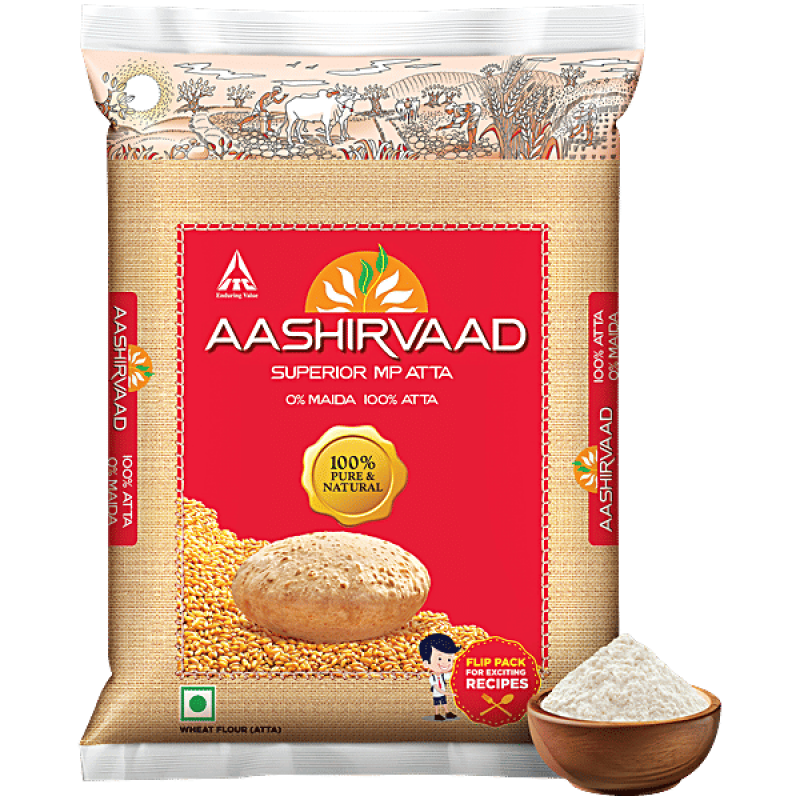 Aashirvaad Atta/Godihittu - Whole Wheat, 10 kg